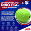 Green - MKB Dinosaur Egg Durable Rubber Chew Toy & Treat Dispenser - Large