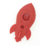 Red - Spotnik Rocket Ship Ultra Durable Nylon Dog Chew Toy for Aggressive Chewers - L