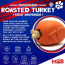 Orange - MKB Roasted Turkey Durable Rubber Chew Toy & Treat Dispenser  - Large