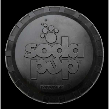 Black - SP Bottle Top Flyer Durable Rubber Retrieving Frisbee  - Large Flyer (9.75\