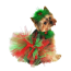 Red/Green - Red and Green Christmas Dog Tutu Skirt (XS) - XS