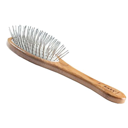 Dark Bamboo - Bass Brushes- Style & Detangle Pet Brush - Medium
