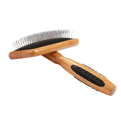Dark Bamboo - Bass Brushes- De-matting Pet Brush Slicker Style - Medium