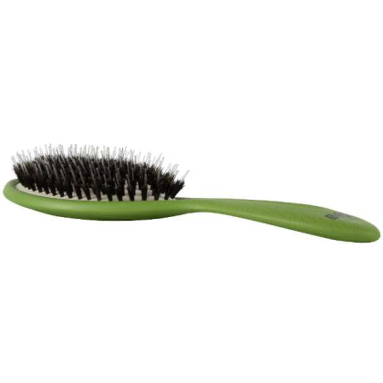 Green1 - Bass Brushes- The BIO-FLEX Shine Shine & Condition Hair Brush Oval Shape