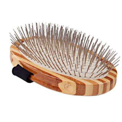 Striped Bamboo - Bass Brushes- Style & Detangle Pet Brush