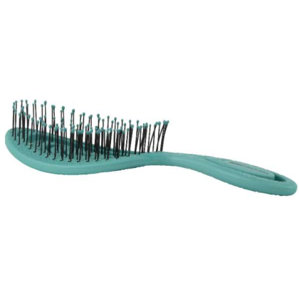 Teal - Bass Brushes- The BIO-FLEX Swirl Detangling Pet Brush Swirl Shape