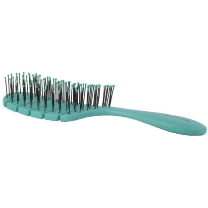 Teal - Bass Brushes- The BIO-FLEX  Detangling Pet Brush Leaf Shape