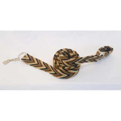 Brown - Brown Handmade Wayuu Pet Leash - 62\