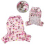 Pink - Girly Monkey Flannel Pajamas with 2 Pockets - XS