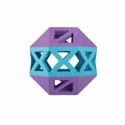 Purple/Blue - PetShop by Fringe This is How I Roll  Rubber Dog Toy