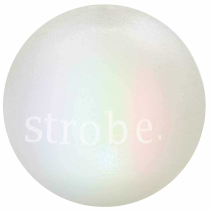 White - Planet Dog Orbee-Tuff Strobe Ball Light Up Dog Toy