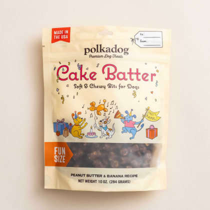 Polkadog Cake Batter Peanut Butter and Banana Soft & Chewy Dog Treats  - 10oz