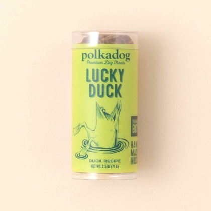 Polkadog Lucky Duck Training Bits Crunchy Dog and Cat Treats Mini Tube 2.5oz
