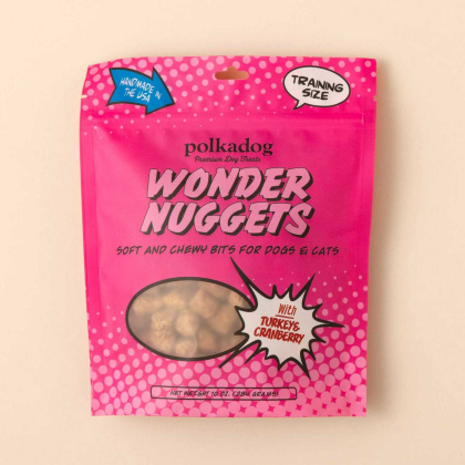 Polkadog Wonder Nuggets Training Bits Turkey & Cranberry Soft & Chewy Dog and Cat Treats  - 10oz