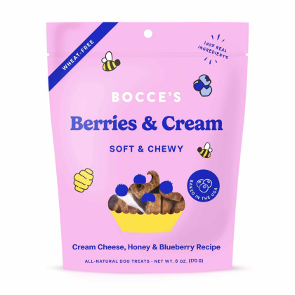 Bocce\'s Bakery Berries & Cream Soft & Chewy Dog Treats 6oz