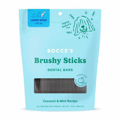 Bocce\'s Bakery Dailies Brushy Sticks Dog Large Dental Treats 13oz