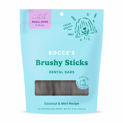 Bocce\'s Bakery Dailies Brushy Sticks Small Dog Dental Treats 13oz