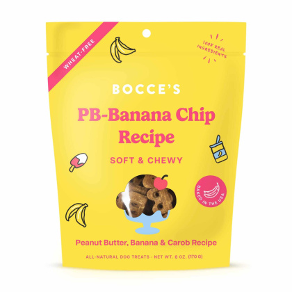 Bocce\'s Bakery PB-Banana Chip Soft & Chewy Dog Treats 6oz