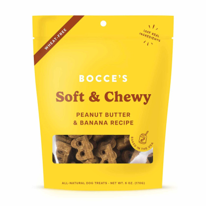 Bocce\'s Bakery Peanut Butter & Banana Soft & Chewy Dog Treats 6oz