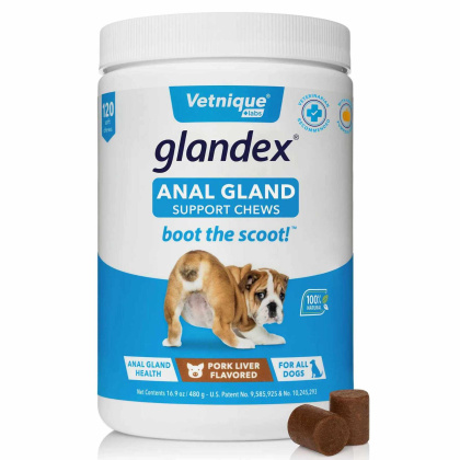 Glandex Pork Liver Soft Chews  Jar - 120ct