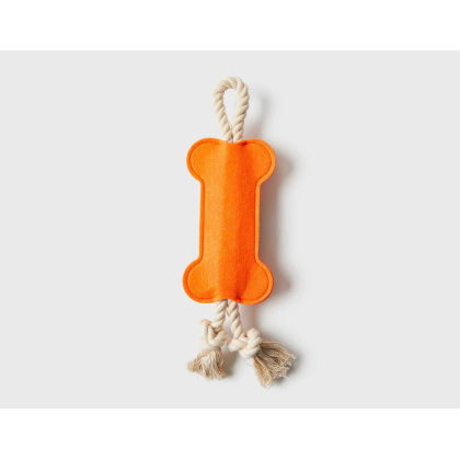 Orange - Jax & Bones Hitch and Bone Rope Dog Toy - 12\