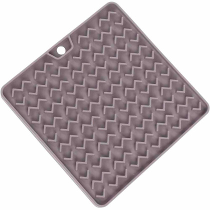 Grey - Messy Cats Silicone Reversible Interactive Feeding and Licking Mat  - 5.5\