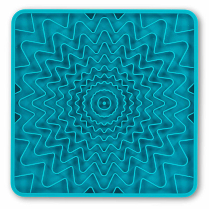 Blue - Messy Mutts Framed Spill Resistant Silicone Interactive Lick Mat  - 10\