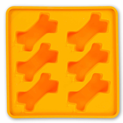 Orange - Messy Mutts Framed Silicone Popsicle Mold Bone Shape  - 10\