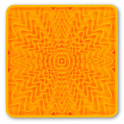 Orange - Messy Mutts Framed Spill Resistant Silicone Interactive Lick Mat  - 10\