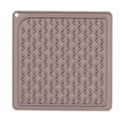 Grey - Messy Mutts Silicone Therapeutic Dog Feeding Mat  - 8\