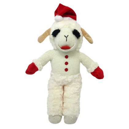Multipet Lamb Chop Standing w/ Santa Hat - 13 in