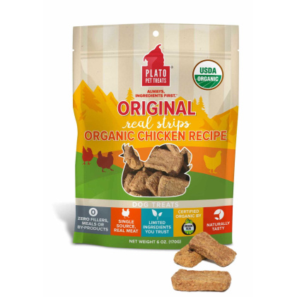 Plato Original Real Strips Organic Chicken  - 18oz