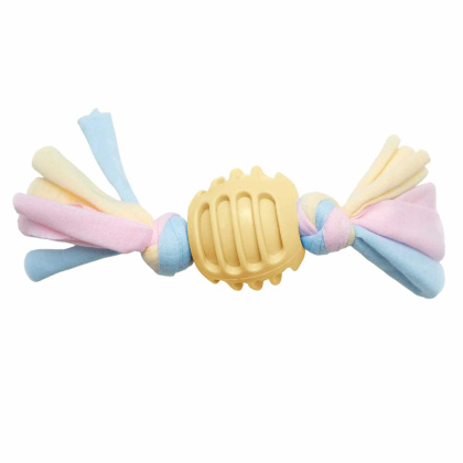 SnugArooz Snuggle Ball Dog Toy Yellow 8.5\