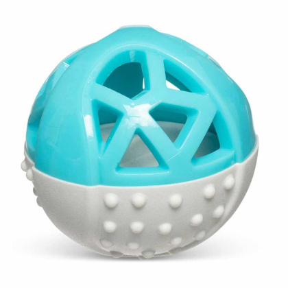 Grey / Teal - Totally Pooched Catch n\' Squeak Ball, Foam Rubber  - 3.5\