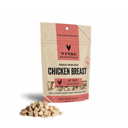 Vital Essentials(R) Freeze-Dried Chicken Breast Cat Treats, 1 oz