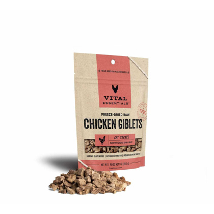 Vital Essentials(R) Freeze-Dried Chicken Giblets Cat Treats, 1 oz