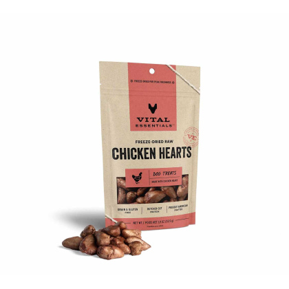 Vital Essentials(R) Freeze-Dried Chicken Hearts Dog Treats,  - 1.9 oz