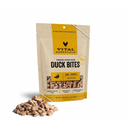 Vital Essentials(R) Freeze-Dried Duck Bites Dog Treats, - 5.5 oz