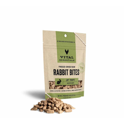 Vital Essentials(R) Freeze-Dried Rabbit Bites Cat Treats, 0.9 oz