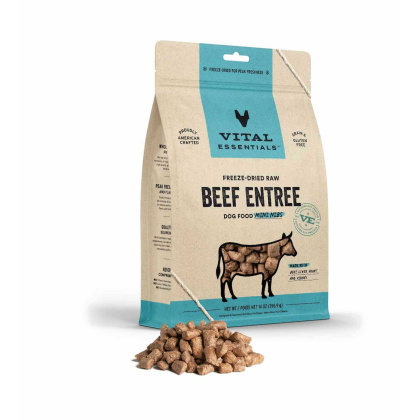 Vital Essentials(R) Freeze-Dried Raw Beef Entree Dog Food Mini Nibs,  - 14 oz
