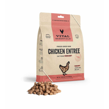 Vital Essentials(R) Freeze-Dried Raw Chicken Entree Cat Food Mini Nibs,  - 8 oz