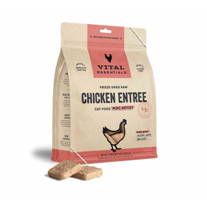 Vital Essentials(R) Freeze-Dried Raw Chicken Entree Cat Food Mini Patties,  - 8 oz