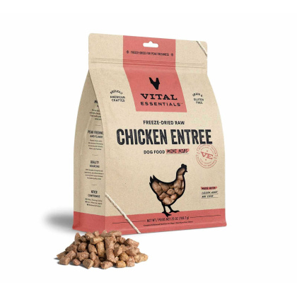 Vital Essentials(R) Freeze-Dried Raw Chicken Entree Dog Food Mini Nibs,  - 25 oz