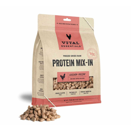 Vital Essentials(R) Freeze-Dried Raw Chicken Protein Mix-In Meal Topper for Dogs - 18 oz