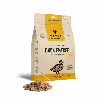 Vital Essentials(R) Freeze-Dried Raw Duck Entree Cat Food Mini Nibs,  - 12 oz
