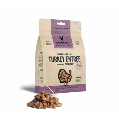 Vital Essentials(R) Freeze-Dried Raw Turkey Entree Dog Food Mini Nibs,  - 5.5 oz