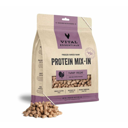 Vital Essentials(R) Freeze-Dried Raw Turkey Protein Mix-In Meal Topper for Dogs,  - 18 oz