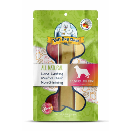 Yeti Dog Chews Coconut/Strawberry/Mango Large 3 pk 10.5oz