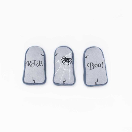 ZippyPaws Halloween Miniz 3Pack Tombstones