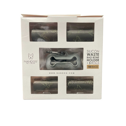 NANDOG Silicon Waste Bag Bone Holder Kit +5 Rolls